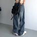 Men's Loose Straight Leg Wide Leg Jeans Japanese Retro Style American Inspired Solid Color Trendy High Street Dad Jeans_mkmklike.com