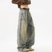 American-style Trendy Brand Washed Splatter-ink Curved Cut Jeans For Men, Autumn Cleanfit Straight Wide-leg Pants,_mkmklike.com