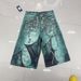 Men's Clothing New Fashion Favorite! Metal Decoration Mesh Printing Retro Style Metal Element Denim Shorts WL427 1_mkmklike.com