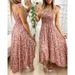 New Style Suspender Splicing Print Irregular Tube Top Dress Large Stock_mkmklike.com
