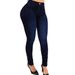 K New Women's Fashion High-waisted Stretch Skinny Jeans;_mkmklike.com