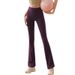 New High-Waisted Yoga Slimming Hip-Lifting Dance Pilates Leggings Elegant Fashion Sports Flared Pants_mkmklike.com