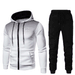 Men's Clothing Autumn and Winter New Men's Casual Cardigan Hooded Sweater 3D Printed Youth Men's Jacket Set_mkmklike.com