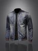High-End Retro Stand Collar Trendy Brand Spring Autumn New European And American Motorcycle Jacket Men's Stylish Denim_mkmklike.com