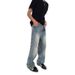 Men's Distressed Blue Jeans – Vintage Washed Relaxed Fit Denim Pants With Lightning Fade & Streetwear Style (L, XL, 2XL, 3XL)_mkmklike.com
