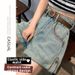 High Waisted Pear Shaped Figure Denim Shorts for Women plus Size Loose A-Line Wide Leg Pants Chubby Summer Thighs_mkmklike.com