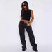 Women's Clothing Waist Non Elastic Straight Denim Trousers For Women_mkmklike.com