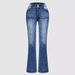Women's Clothing Women's Embroidery Slim Fit Fashionable Personality Low Waist High Elastic Jeans Ins Trend Slim_mkmklike.com