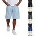 Summer Retro Washed Distressed Denim Shorts For Men Loose Casual Straight Leg Wide Leg Pants_mkmklike.com