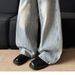 Men's Streetwear Deconstructed Wide-Leg Jeans – Vintage Washed Light Blue (S-3XL)_mkmklike.com