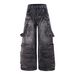 Men's Deconstructed Streetwear Jeans – Oversized Cargo Pants With Raw Hem & Industrial Stitching (S-XL) – Distressed Denim For Urban Exploration_mkmklike.com