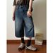 Men's Premium Denim Bermuda Shorts – Trendy 7-Inch Inseam, Stretch Comfort, Vintage Wash, Streetwear Essential_mkmklike.com