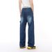 Men's Vintage Workwear Jeans - High Street Baggy Denim Pants With Straight Leg & Multi-Pockets, Washed Blue/Light Blue, S/M/L/XL_mkmklike.com