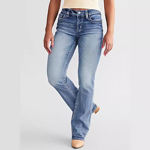 Women's Clothing Supply Of New Fashion Elastic Slim Jeans Skinny Pants_mkmklike.com