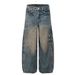 Men's Clothing Retro Blue Design Loose Scimitar Jeans_mkmklike.com