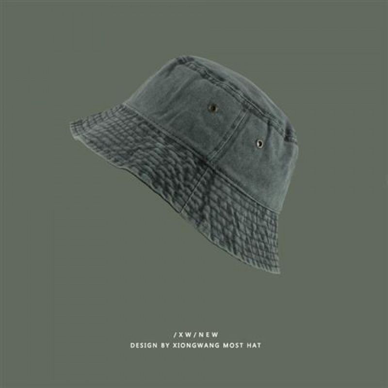 Hot Sale Fashion Washed Denim Solid Vintag Bucket Hats Lady Male Spring Summer Autumn Panama Fisherman Cap Hat For Women Men_mkmklike.com
