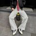Vintage American Baggy Cargo Pants With Splatter Paint & Studs - Streetwear Carpenter Jeans For Men (Grey/Green/Blue) | Drawstring Waist_mkmklike.com
