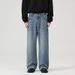 "Men's Loose Fit Washed Jeans – Korean Streetwear Straight Leg Denim Pants (Light Blue/Dark Blue/Black, S/M/L/XL/XXL/XXXL)"_mkmklike.com