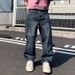 Men's Clothing Casual Washed Distressed Multi Pocket Autumn Long Pants Men's Loose Straight Leg Heavyweight Functional Jeans_mkmklike.com