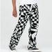 Pulse Men's Washed Jeans European And American Style Personalized Diamond Pattern Printed Straight Casual Pants SU2548_mkmklike.com