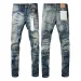 Mens Designer Street Hole Patch Print Hip Hop Black Grey White Trousers Fashion High End Quality Slim Fit Jeans Pants_mkmklike.com