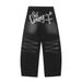 Trendy Embroidered Scimitar Pants Men's Loose Street Style Hip-Hop Washed Versatile Wide-Leg Jeans_mkmklike.com