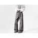 American Style Wasteland Tie-Dye Jeans For Women, Autumn 2024 New Loose Lazy Relaxed Floor-Length Pants_mkmklike.com