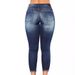 ELLE European And American Foreign Trade Cross-Border Source Stretch Slim Fit Ripped Skinny Jeans For Women_mkmklike.com
