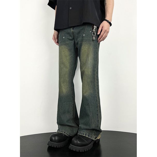 Nordmann American Retro Washed Jeans For Men, Slightly Flared Loose Straight Long Pants, BF Autumn Winter High Street Trendy_mkmklike.com