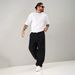 Plus Size Men's Stretchy Loose Straight Leg Jeans Style Long Pants_mkmklike.com