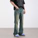 Nordmann Washed Jeans For Men, Autumn Winter Loose Straight-Leg Slightly Flared Casual Pants, American High Street Style, Tall_mkmklike.com