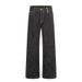 Men's Raw Denim Selvedge Straight Leg Jeans mid Waist Button Fly Casual Loose Fit Trousers for Spring Business Style_mkmklike.com