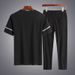 Men's Casual Sports Suit Plus Size Plus Size With a Set Of Men's Shorts Short-Sleeved T-Shirt Clothes_mkmklike.com