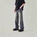Men's High Street Vintage Clean Fit Jeans – Relaxed Straight & Slight Flare Denim Pants For Retro Streetwear – Oversized Fit Casual Trousers_mkmklike.com