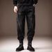 Men's Clothing Retro Workwear Jeans For Men, Autumn New Style, Loose Fit, Harem Style, Jogger Cuffs, Casual Long Pants._mkmklike.com