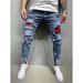 Loom European And American Slim Fit Ripped Skinny New Men's Painted Jeans Factory Direct Sale_mkmklike.com