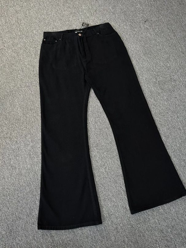 Black Parisian Bootcut Jeans – Men’s Cleanfit High Street Denim (Straight-Leg To Flare, Vintage Washed)_mkmklike.com