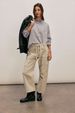Women's Fashion High Waist Straight Leg Jeans Patchwork Appliqué Ink Splatter Washed American Retro Style Drawstring_mkmklike.com