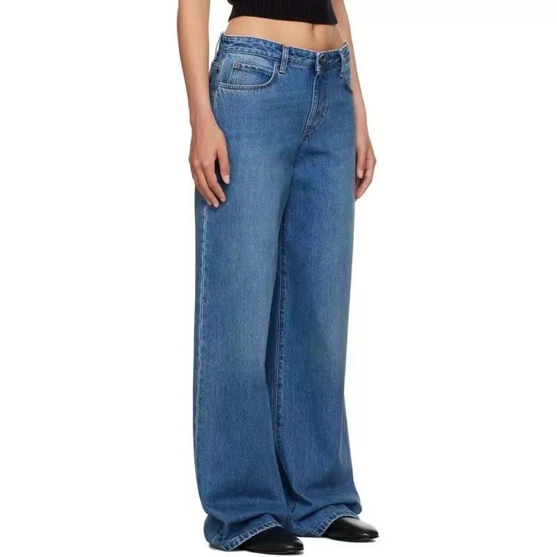 Women's Clothing Wide Leg Straight Jeans Women's Junan Jeans_mkmklike.com