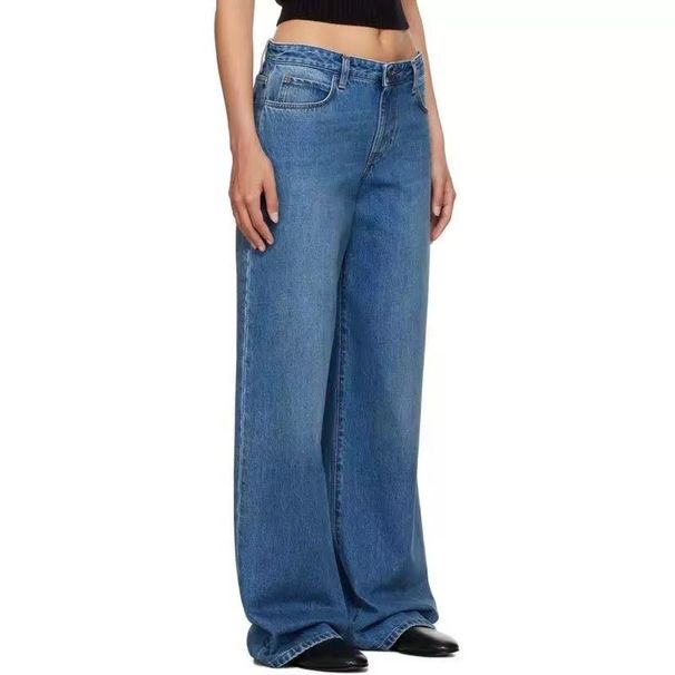 Women's Clothing Wide Leg Straight Jeans Women's Junan Jeans_mkmklike.com