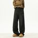 American High Street Ripped Jeans Men's Spring Fashion Brand Wide Curved Knife Break Hip Hop Loose Straight Leg Pants_mkmklike.com