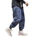 Leggings Jeans Men's Spring And Autumn Fatty Fattened Trousers Loose Leggings Harlan Pants Casual Pants_mkmklike.com
