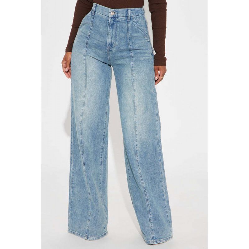 New Fashion Straight Pants Washed Street Denim Women's Pants Skinny Waist Women_mkmklike.com