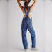 Women's Casual Washed Loose Denim Overalls Style Long Pants_mkmklike.com