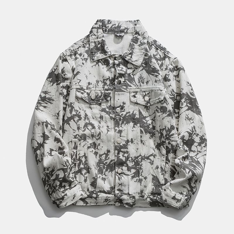 Men's Clothing Denim Jacket Fashionable Men's Personality Large Size Retro Casual Jacket_mkmklike.com