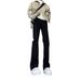 BOY Black Zipper Jeans For Men Loose American Style Vibe Narrow Straight Niche Design Flared Pants_mkmklike.com