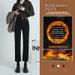 Minghai 89% 25th Autumn/Winter Fleece-Lined Jeans For Women, Petite High-Waisted Straight-Leg Pants That Make Legs Look_mkmklike.com