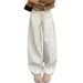 Women's High Waist Wide Leg Jeans Retro Curved Slimming Straight Leg Loose Fit Floor Length Pants Bright Gray Spring Autumn 2026_mkmklike.com