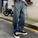 Men's ClothingRetro Hot Diamond Jeans Men's High Street Heavy Loose Straight Fashion Brand American Trousers_mkmklike.com