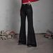 High-Waisted Women's Street Style Jeans with Studs Clean Fit Slightly Flared Unique Versatile Denim_mkmklike.com